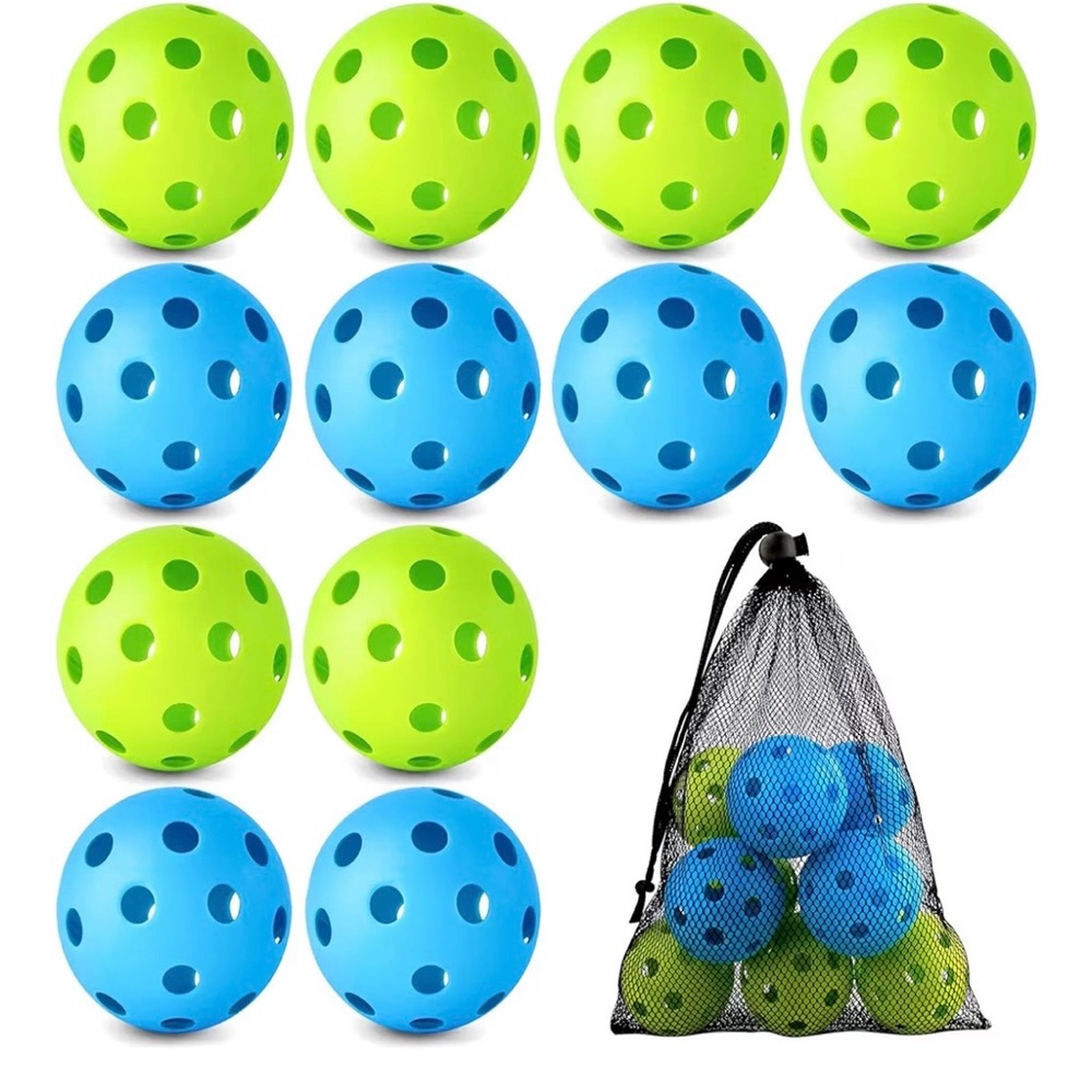 Coopay 12 Count Baseball Plastic Practice/Training Balls & Storage Bag